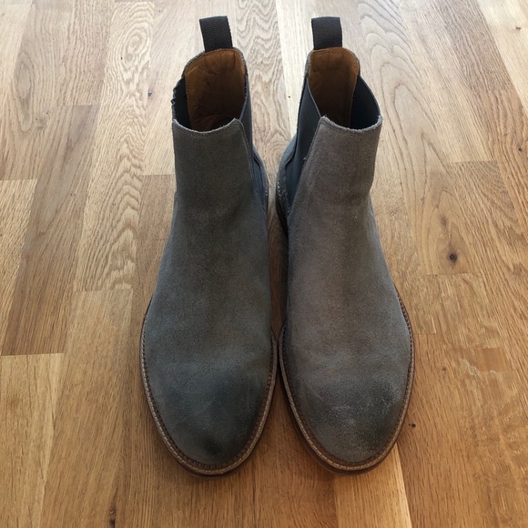 J Shoes Jamie Boot Men's Chelsea Gray Suede Boot - Picture 3 of 7